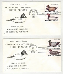 DUCK DECOYS SHELBURNE MUSEUM VT SET OF 2 PAIRS SCARCE 1ST HUNTSMAN CACHET - Picture 1 of 1