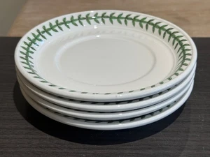 Lot 4 - Portmeirion Botanic Garden 6" Saucers Plate England - Leaf Border - Picture 1 of 4