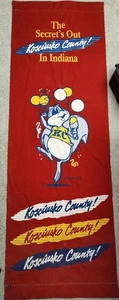 Kosciusko County Warsaw Indiana 1989 7ft Street Banner The Secret's Out RARE HTF - Picture 1 of 4