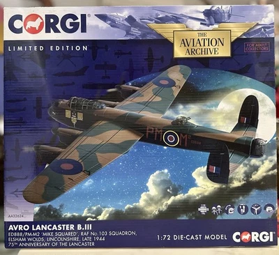 Bombardero Corgi AA32624 Avro Lancaster B.III 1:72 Diecast RAF No.103 Sqn Segunda Guerra Mundial Foto 1 de 4