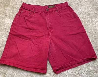 Pantalones Cortos de Jean para Caminar Eddie Bauer Vintage Años 90 Para Mujer Talla 14 ROJOS WPL9647 Foto 1 de 4