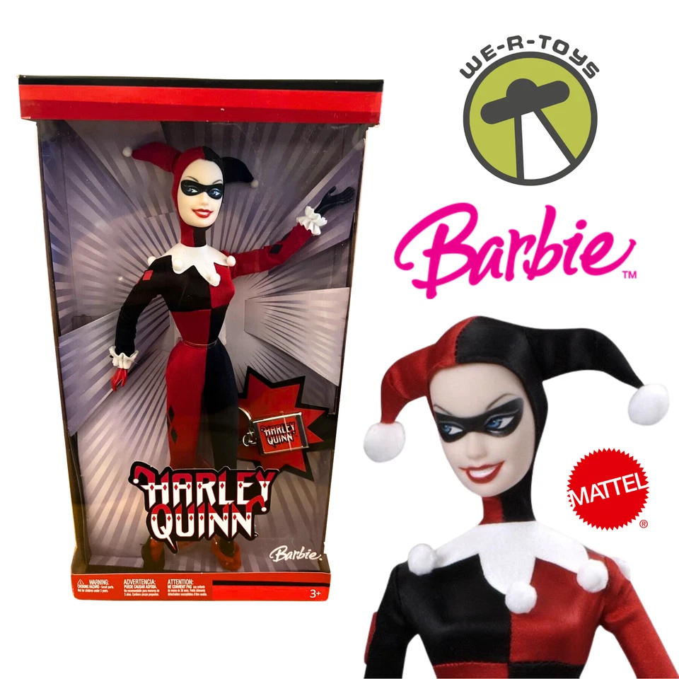 DC Comics Barbie as Harley Quinn Doll 2005 Mattel Item No H7616