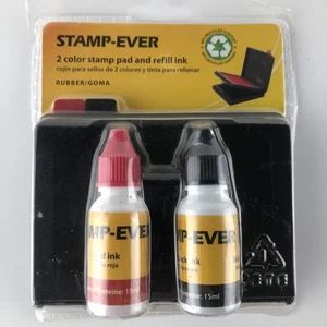 Stamp Ever Stempelkissen und Nachfülltinte rot und schwarz - Bild 1 von 2