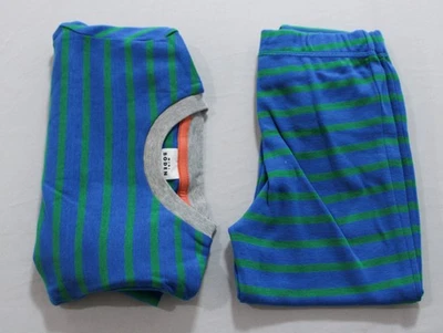 Mini Boden Boys 2-Piece Snug Pajama Set AP2 Blue/Green Stripe Size: 6Y NWT - Image 1 of 4