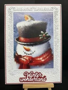 Handmade Christmas Card Robin - Picture 1 of 8