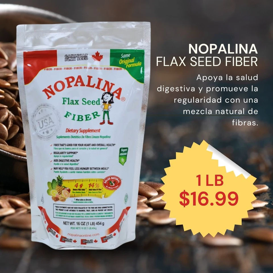 Suplemento dietético en polvo Nopalina Flax Seed Plus - 16 oz Foto 1 de 1
