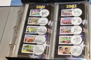 50 State Quarters Greetings from America Card and Stamp Album-1999 thru 2008 #1 - Picture 1 of 18