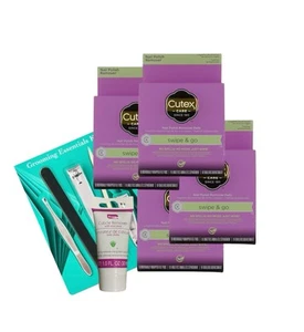 CUTEX Swipe Go Nail Polish Remover Pads BUNDLE 10 Per Box,4 Boxes,1 Cuticle Oil - Picture 1 of 5