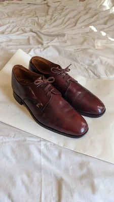Sapatos Derby Masculino Vintage Oxblood Vermelho 8.5UK 9.5US - Imagem 1 de 4
