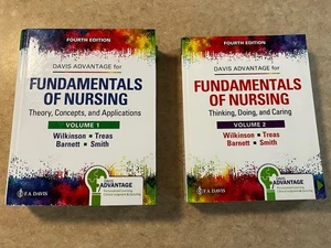Fundamentals of Nursing Davis Advantage FOURTH EDITION Volume 1 & 2 NO CODE - Picture 1 of 4