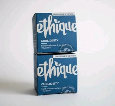 2x Ethique Curliosity Solid Conditioner Bars Cruelty Free Vegan Camping Travel - Image 1 of 4