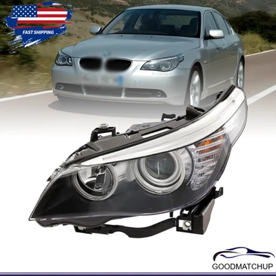 Conjunto de faros para BMW 528i 2008 2009 2010 base halógena con bombilla conductor izquierdo Foto 1 de 4