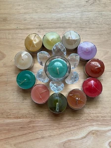 Avon Crystal Flower Tealight Holder with 12 Tealights IN Original Box New - Picture 1 of 2