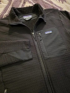 Patagonia Men's R2 TechFace Jacket Full Zip Waffle Lined Black Size Large EUC - Picture 1 of 11
