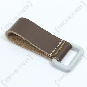 Brown leather belt loop - Square D-Ring - Reproduction - Picture 1 of 1