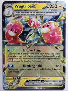 Tarjeta Pokémon EX HOLO Wugtrio EX 060/162 casi nueva fuerzas temporales $2 envío combinado - Imagen 1 de 3
