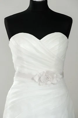 Très Chic Brautkleid 'JK1611 ILCAF' Organza A-Linie creme ivory - Gr. 36/38 - Bild 1 von 4