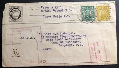 Nueva Écija Filipinas Muñoz 1925 cubierta escolar para campamento Stotsenberg Pampanga Foto 1 de 2
