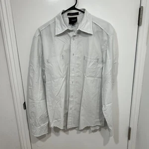 Roar Shirt Mens Medium Pale Blue Long Sleeve Embroidered Poplin Douce Button Up - Picture 1 of 11