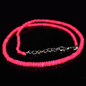 Fabulous Top Pink Ethiopian Opal 41.00 Cts Beaded Beautiful Necklace VK 04  E584 - Picture 1 of 7