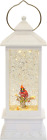 Christmas by  Inc, Acrylic Collection, White Lighted with Red Cardinal Lantern, 