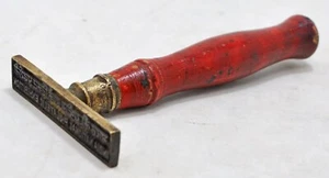 Ancien en Bois Laiton Estampage Joint D'Étanchéité Original Main Fabriqués - Picture 1 of 6