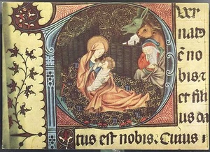 Weihnachtskrippe Miniatur Messbuch Sant Cugat Barcelona Postkarte Vintage 70er Jahre - Bild 1 von 3