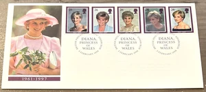DIANA PRINCESS OF WALES Royal Mail 1° giorno copertina filatelica britannica 03 febbraio '98 - Foto 1 di 2