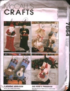 7864 Vintage McCalls SEWING Pattern Christmas Decoration Angel Santa Stockings - Picture 1 of 2