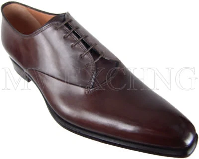 FRANCESCO BENIGNO SCARPE UOMO OXFORDS CLASSICHE IN PELLE DESIGNER ITALIANO UK 10 - Immagine 1 di 4