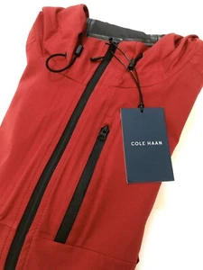 NWT $350 Cole Haan Grand.ØS Windbreaker Shell Jacket Size M Waterproof Red - Picture 1 of 8