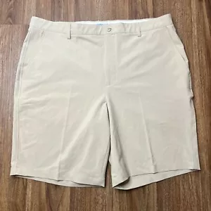FJ FootJoy Golf Shorts Mens Beige Brown Performance Bermuda Classic Fit Size W42 - Picture 1 of 8