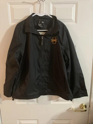 Iowa Hawkeyes I5 Brand-Black Rain Jacket Logo Size XL. Great Condition! Cover