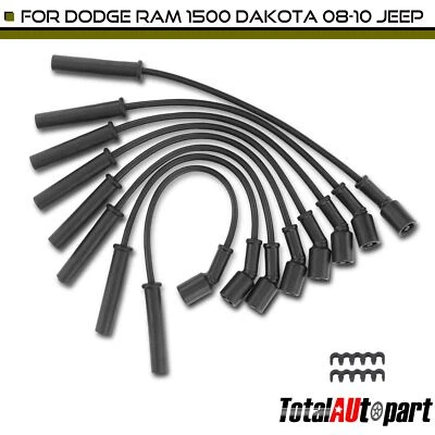 Juego de 8 cables de bujía para Chrysler Aspen 08-09 Dodge Dakota Durango Jeep Ram Foto 1 de 4