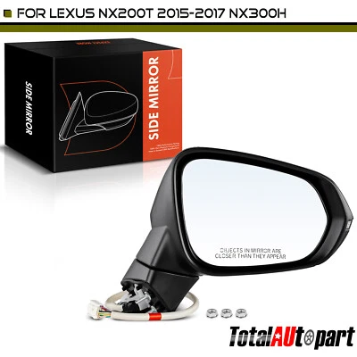 Espejo Plegable Manual Negro con 12 pines para Lexus NX200t NX300h Memoria Pasajero Foto 1 de 4