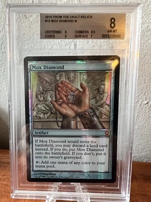 MTG FTV From the Vault Relics BGS GRADED 8++ FOIL Mox Diamond -RESERVE LIST- - Image 1 of 4