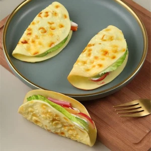 3Pcs Realistic Chinese Hamburger Artificial Pancake Food Model Fake Taco Burrito - Picture 1 of 12