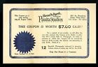 Vintage 1926 Coupon ELWOOD M. PAYNE'S FAMOUS PARALTA STUDIOS OF PHOTOGRAPHY $7