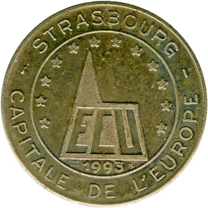 ☆ FRANCE • 1993 ☆ ECU • STRASSBOURG  ☆ ENTRY TOKEN • BOURSE NUMISMATIQUE  ☆D8328 - Picture 1 of 4