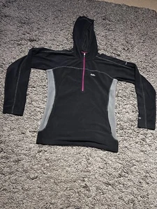 Trespass Grey Airtrap 1/4 Zip Up Fleece Hoodie Size Medium - Picture 1 of 6