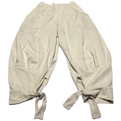 Free People Beach Stunner Pants Harem Tie Ankle Boho Festival Size L Large - Image 1 of 4