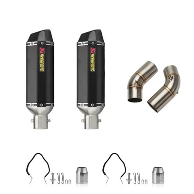 Slip On Exhaust Mid Pipe Muffler System For Ducati Monster 696 695 795 796 1100 - Image 1 of 4