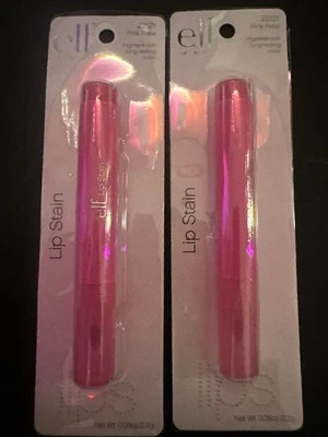LOT OF 2 ELF LIP STAIN PINK PETAL #22121 - SEALED (NET 0.08oz) - Image 1 of 4
