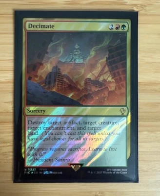 Magic the Gathering: Decimate (Surge Foil) Commander: Final Fantasy Foil NM - Image 1 of 2