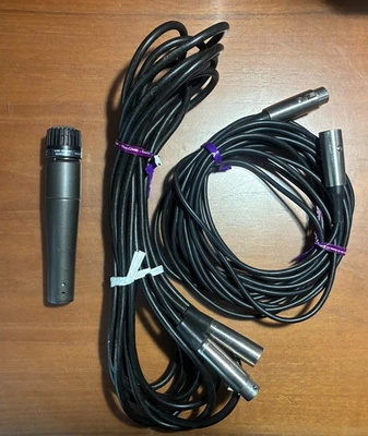 Vintage Shure Unidyne III SM57 Cardioid Dynamic Microphone + 20' and 25' Cable - Image 1 of 4