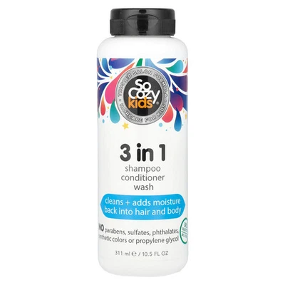 Champú acondicionador lavado 3 en 1 para niños, 10,5 fl oz (311 ml) Foto 1 de 2