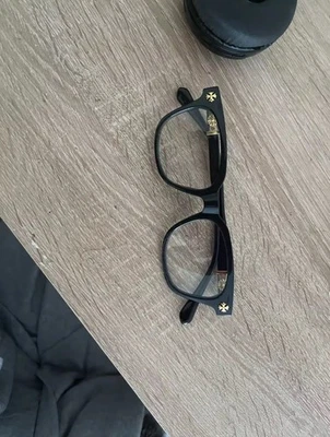 Marco de gafas cromadas corazones abultados negro brillante plateado [totalmente nuevo] Foto 1 de 2