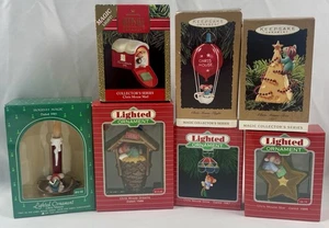 6 Stück Hallmark Andenken Chris Maus beleuchtet 1985 86 87 88 91 93 Weihnachten Neu im Karton - Bild 1 von 9