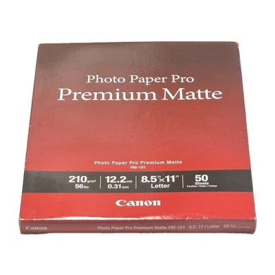 Canon PM-101 Photo Paper Pro Premium Matte (8.5 x 11", 50 Sheets) 8657B004 - Image 1 of 2