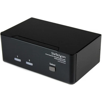 StarTech.com DVI KVM Switch with Audio & USB 2.0 Hub – 2-Port USB KVM Switch - 1 - Image 1 of 4